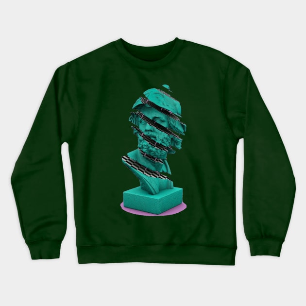 Vaporwave HOLOGRAPHIC greek statue Crewneck Sweatshirt by isarol